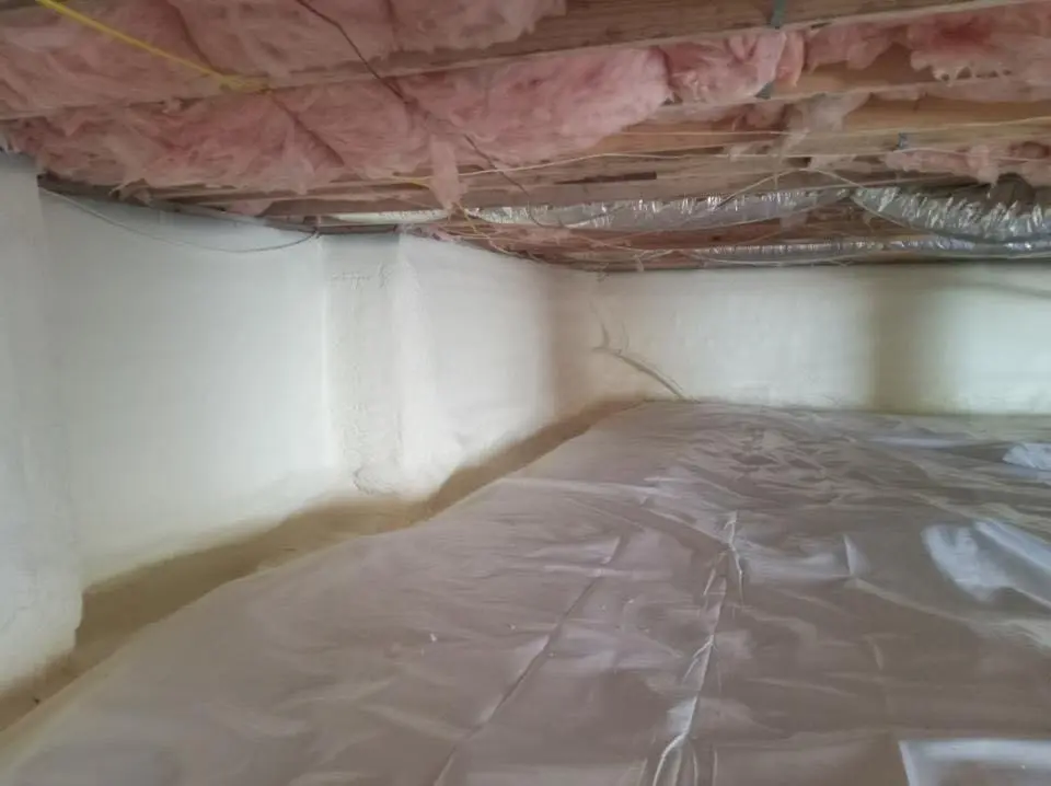 Crawl space encapsulation with closed-cell spray foam for Roof Maintenance in La Crescent